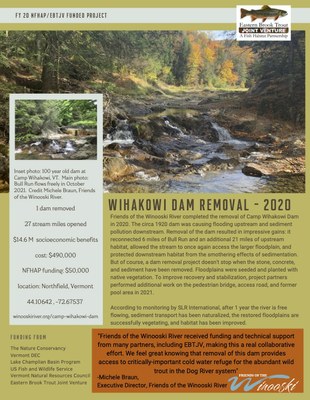 Camp Wiahkowi Dam Removal a Success