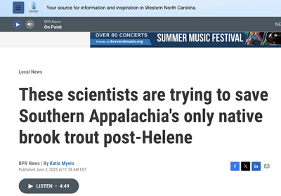 NCWRC research on Helene impacts gets radio attention