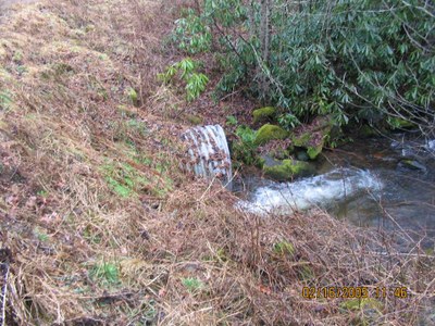 Photo of the crossing to be replaced on Tipton Creek in North Carolina.