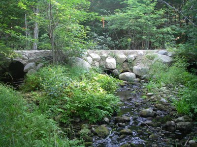 Photo of the crossing to be replaced on Carloe Brook in Maine.