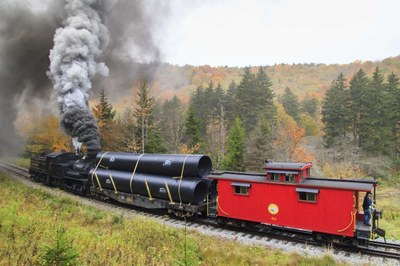 Train Delivering New Culverts to Oats Run