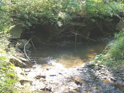 Photo of undersized culvert, Morrison Run, PA