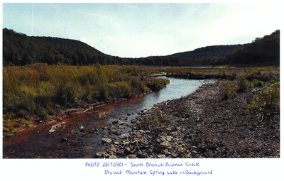 S Branch Bowman Creek with Spring Lake bottom in background