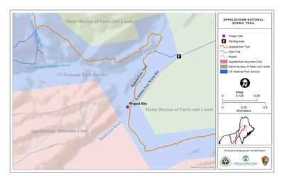 Henderson Brook culvert removal project map, Maine