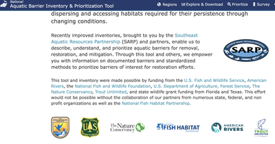 National Aquatic Barrier Inventory & Prioritization Tool